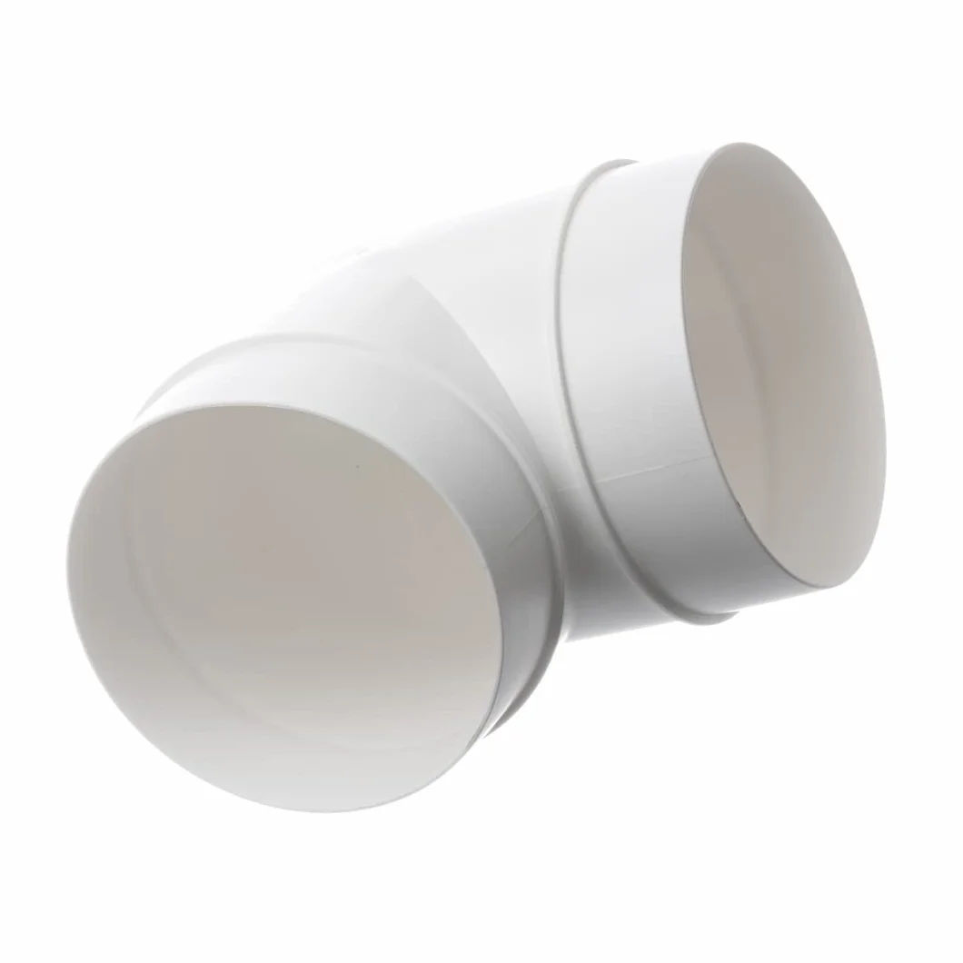 Tubo di ventilazione, in plastica ABS e PVC, di forma circolare, con diametro di 100 mm e angolo di 90°, AL100-90