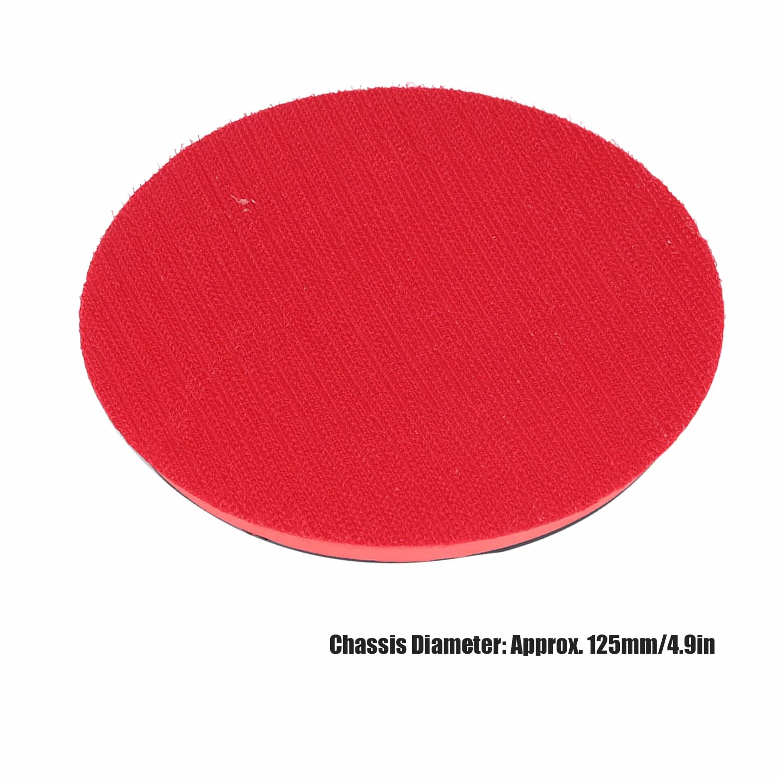 Platorello di Supporto in Gomma per Smerigliatrice ABS Piastra di Supporto con Gancio e Anello per Levigatrice Rossa e Nera 125 Mm