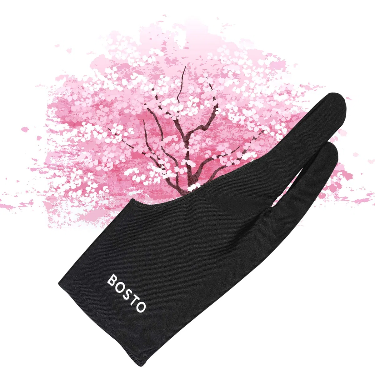 Guanti Disegno,Copertina Disegno per Tavoletta Grafica con Due Dita, Dimensioni Libere, per Mano Destra E Sinistra, Compatibile con Tavolette Grafiche/Ugee/Huion/Wacom
