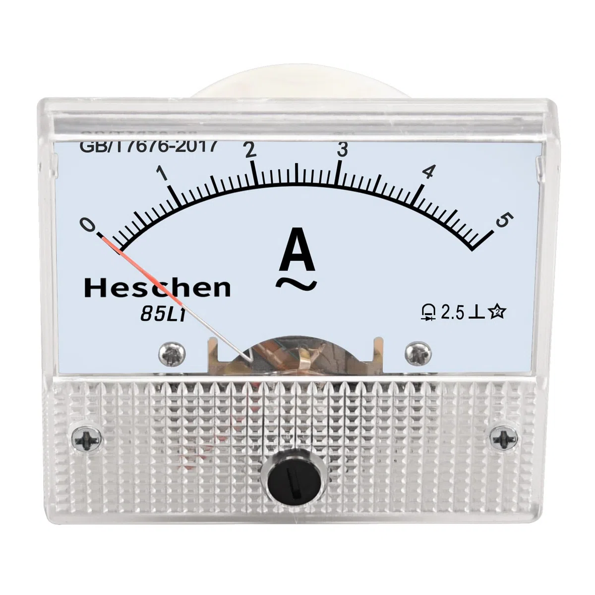 Heschen 85L1-5A - Misuratore di corrente rettangolare a pannello, amperometro, AC 0-5A, classe 2,5