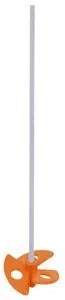 MR6 - Agitatore per vernice, diametro gambo: 6 mm, cestello per mescolare, 60 mm, in plastica, manico in acciaio zincato lucido, made in Germany