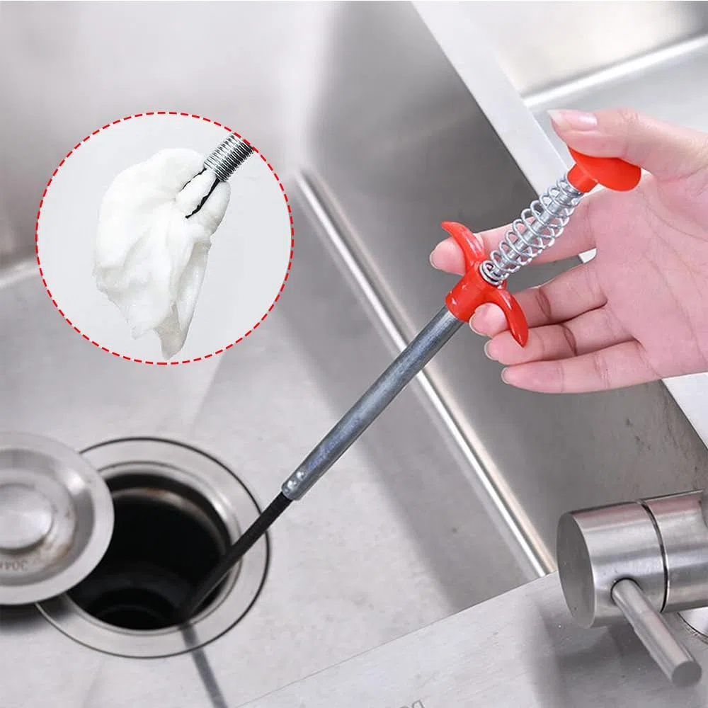 Pinze per Artigli Flessibili, 160cm Pinza Scarico Artiglio Flessibile, Telescopica Prendi Oggetti, Impugnatura a Spirale con Manico, Pulizia Scarico per Cucina, Bagno e Fogne