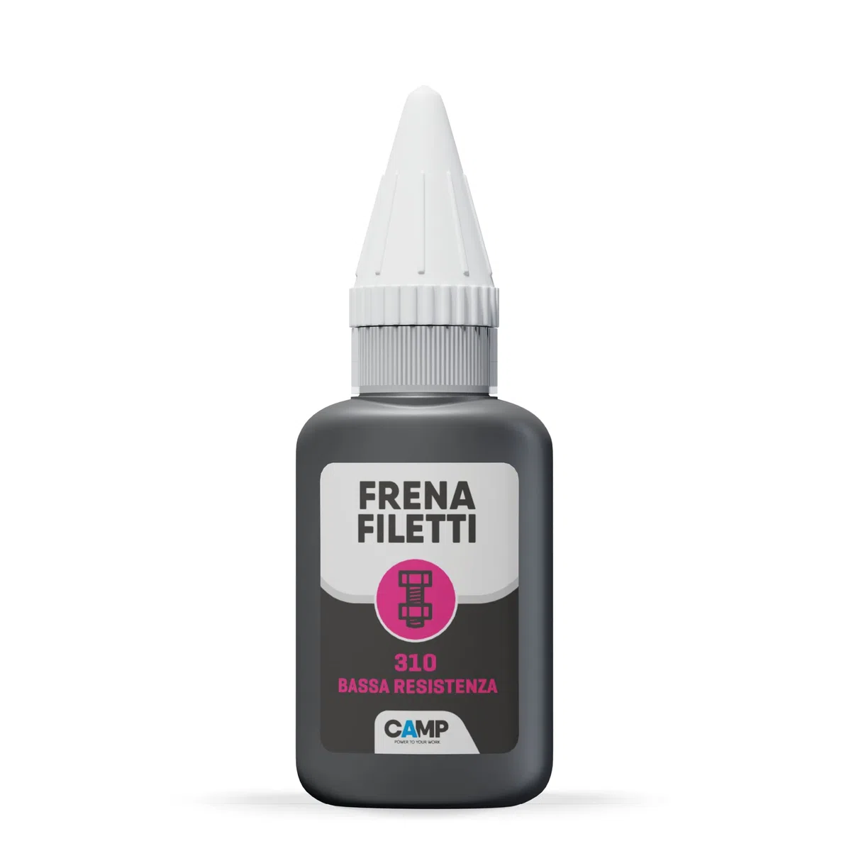 CAMP 310 - Frenafiletti a Bassa Resistenza Meccanica, Adesivo Frenante per Viti Dadi e Parti Filettate, Frena Filetti ad Azione Sigillante - Evita Allentamenti Dovuti a Urti e Sbalzi Termici, 20 ml