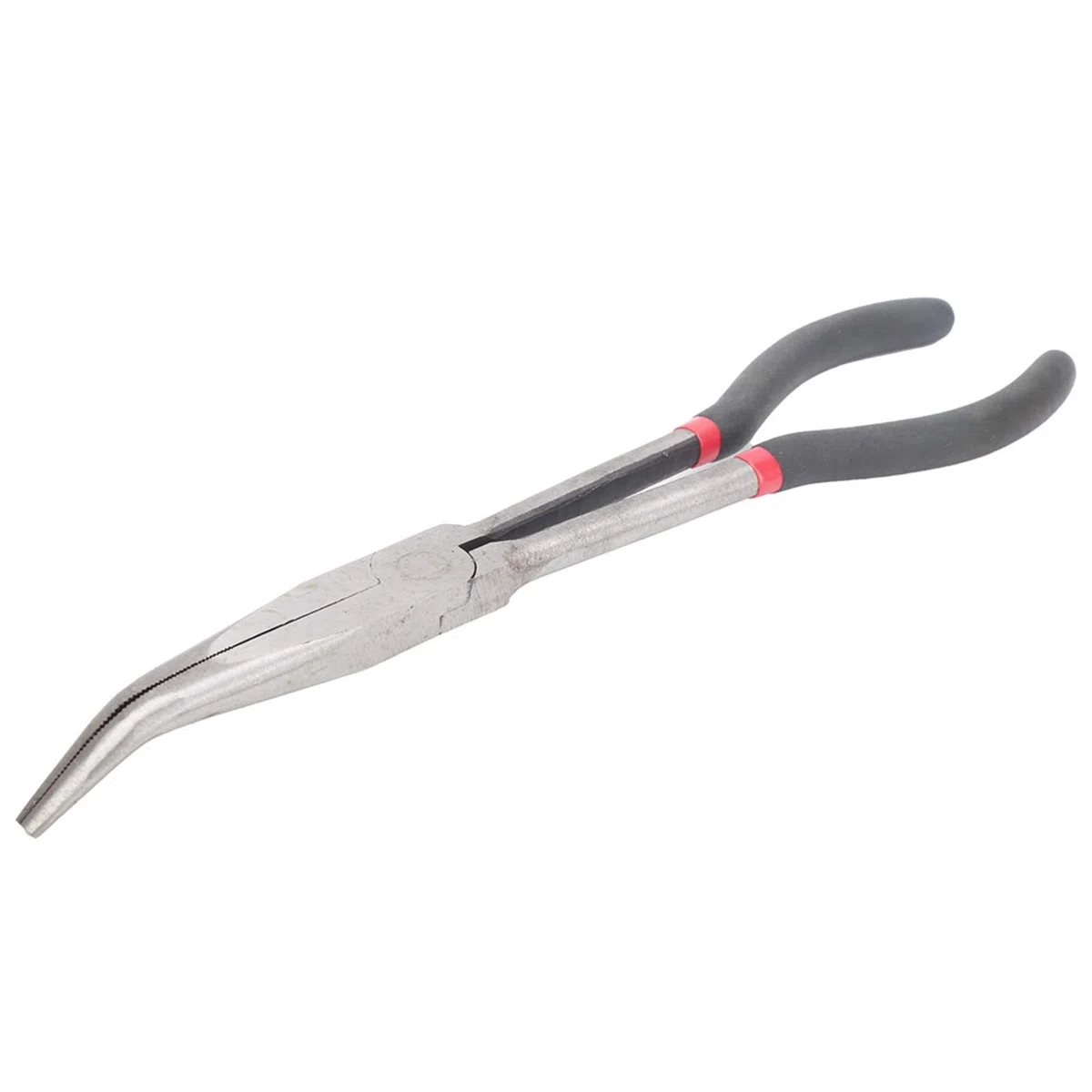 Akozon Pinza a Becchi Ricurvi Pinza con Manico Esteso 11 Pollici con Angolo di 45 Gradi - Spazi Stretti e Aree Limitate Strumento Hardware