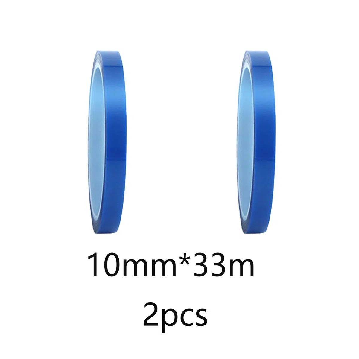 2 rotoli Nastro ad Alta Temperatura,Nastro Termico Blu,ad alta temperatura nastro in PET con adesivo in silicone,per Chipset di Stampa,Auto Ufficio Scuola DIY(10mm*33m)