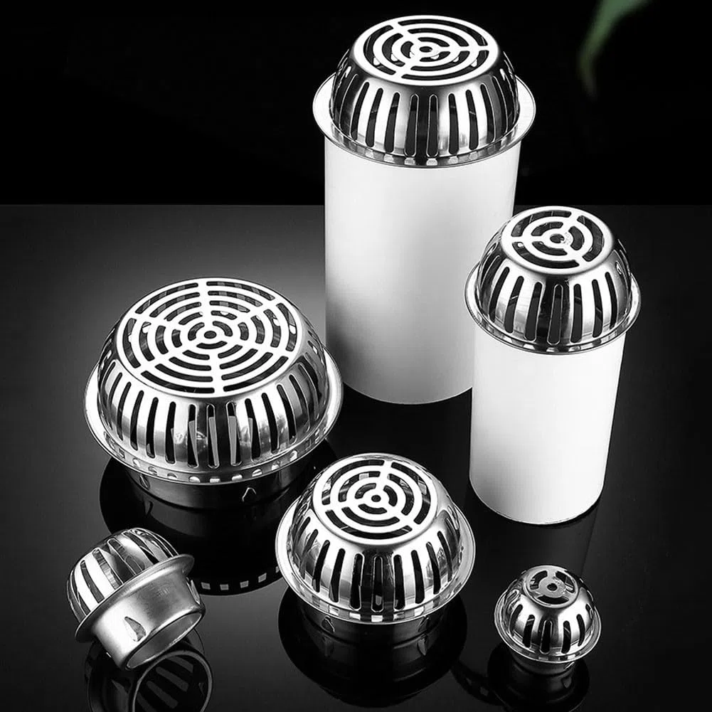 ZYWUOY Scarico a Pavimento in Acciaio Anti-intasamento, Filtro di Scarico per grondaia Multi Dimensione, Adatto per Tetto di Cortile, Scarico a Pavimento Anti Blocco, 83 mm