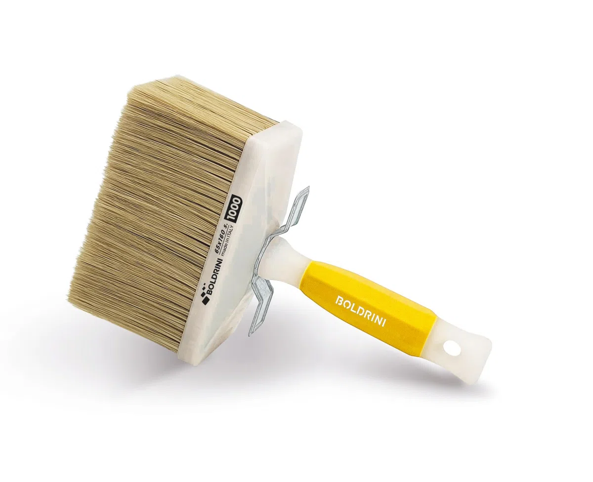 Boldrini Plafone Professionale Antigoccia 50x150 mm – Pennello per Pittura Pareti e Soffitti – Per Idropitture e Pitture Murali – Setola Bionda Alta Assorbenza – Made in Italy