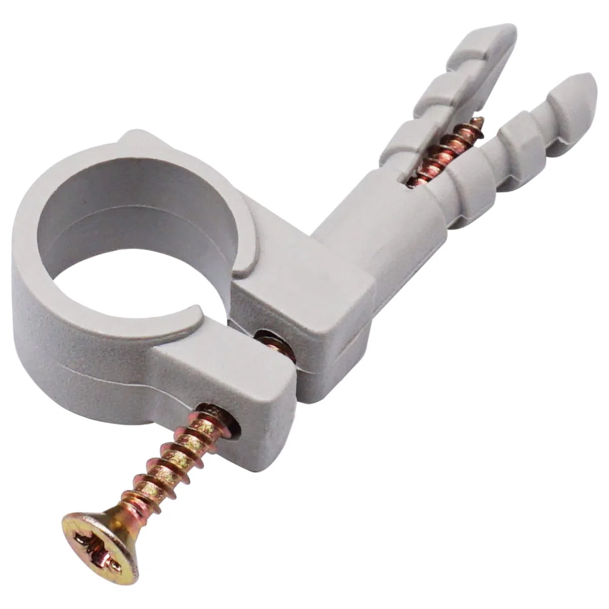 10 morsetti in plastica grigia per tubi da 13-15 mm, ganci per tubi, clip per tubi, supporti per tubi