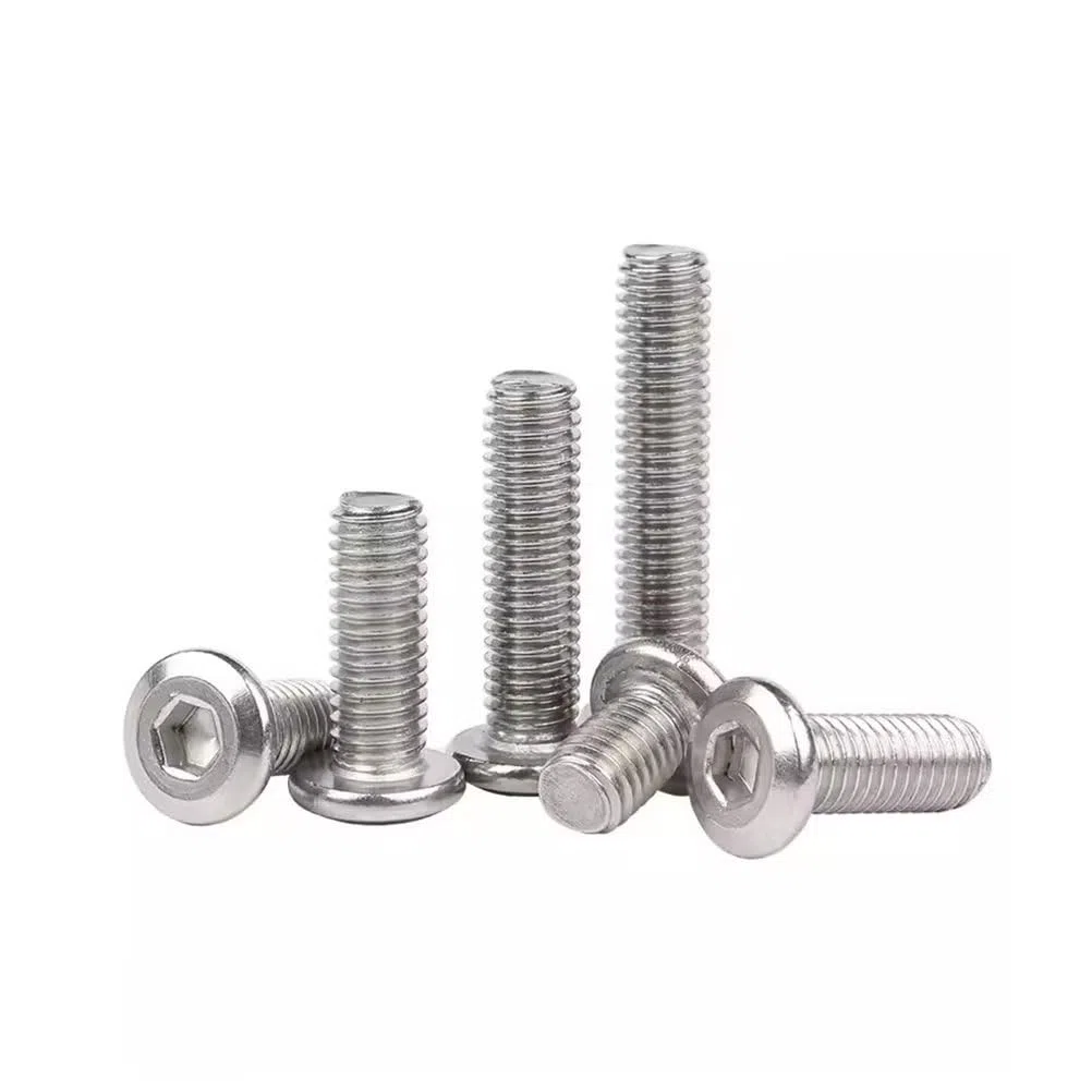 Viti per Mobili a Testa Piata con Esagono Incassato in Acciaio Inox 304 Viti a Brugola M3x10mm (100 pz)