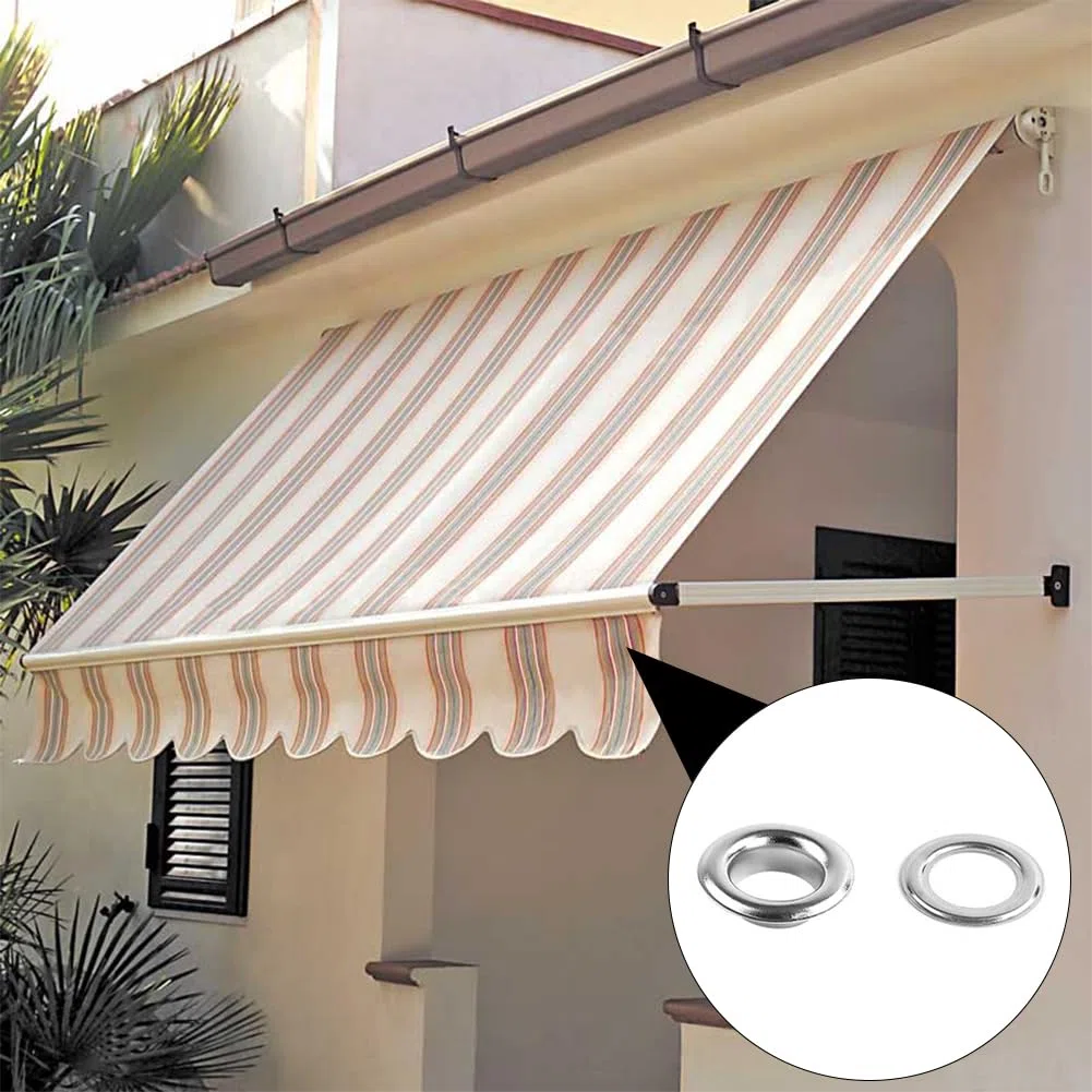 Occhiello Strumento Kit, Occhielli per Teloni, 120 Pezzi Occhielli Metallici Occhiellatrice per Teloni,Grommet con 3 pezzi Strumenti, Occhiello Strumento Kit per Abbigliamento,Borse,Tela,Tende,Scarpe