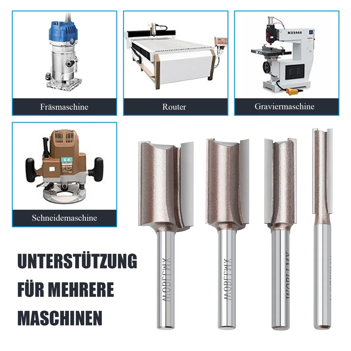 Fresa con bordi a gambo da 6 mm, Ø 18 mm, lunghezza di lavoro 30 mm, lama in carburo maneggevole, durevole e affilata per la lavorazione del legno, fai da te a casa