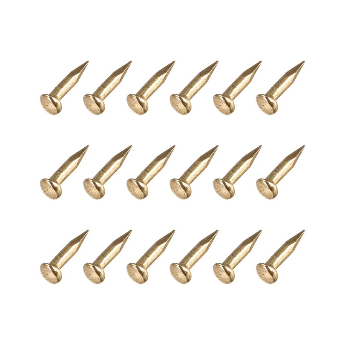 METALLIXITY Piccoli Chiodi (1.2x6mm) 200pz, Carbonio Acciaio Piccoli Materiale Chiodi - per Famiglia Lavorazione Legno, Ottone Tono