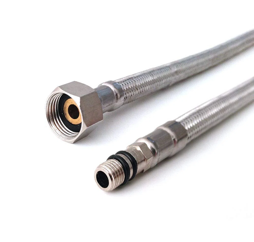 2 connettori flessibili M10 x 3/8" BSP (300 mm) per rubinetto, ricambio fai da te per caldaia/lavello/lavello/lavello della cucina