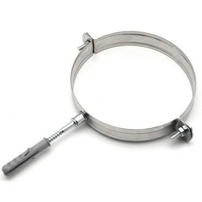 Collare Fascetta Murale Dm 180 Mm Acciaio Fissaggio Tubi Canne Fumarie Diankamin