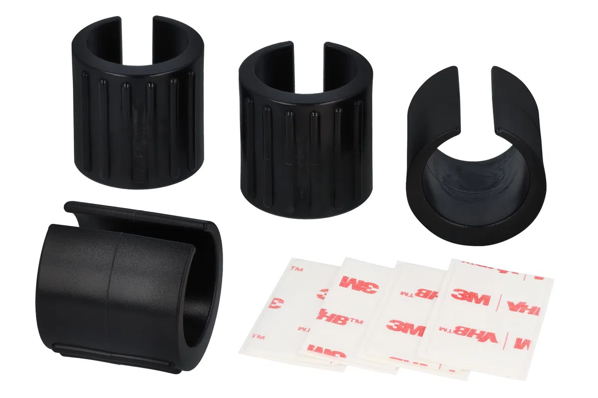 GleitGut 4 feltrini in plastica per tubi rotondi, per cantilever con e senza perni (28 – 30 mm senza tenoni)