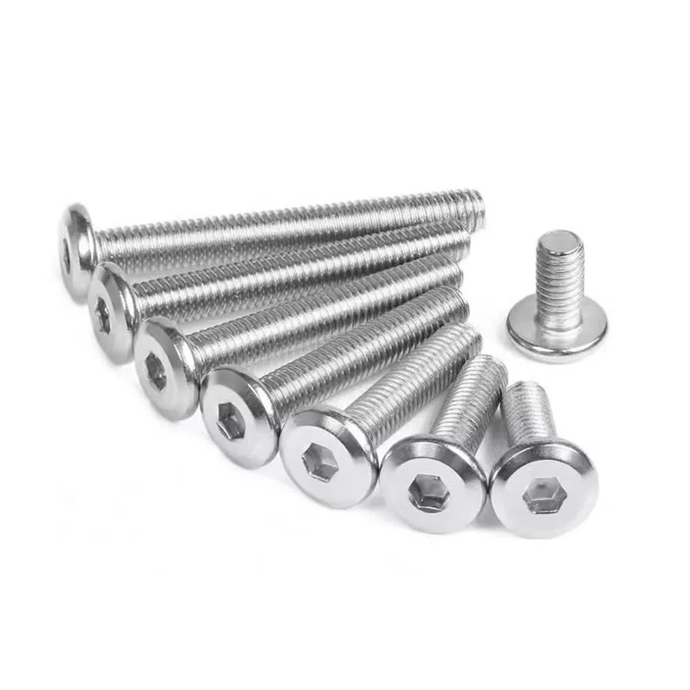 Viti per Mobili a Testa Piata con Esagono Incassato in Acciaio Inox 304 Viti a Brugola M3x10mm (100 pz)