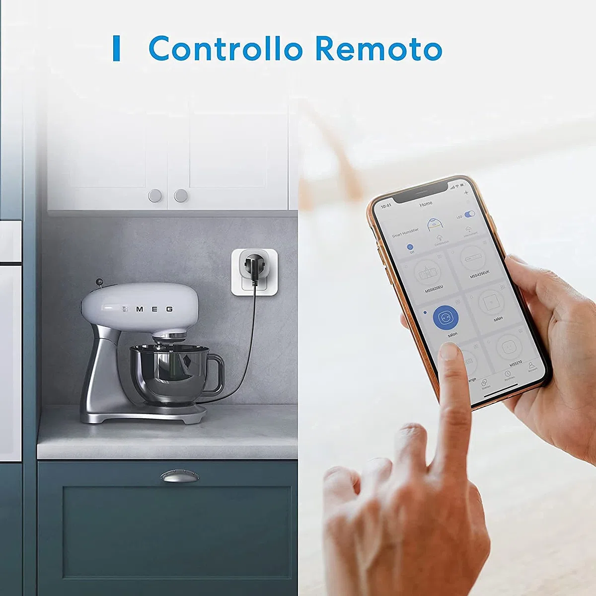 Spina Intelligente Wi-Fi Italiana 10A, Presa Smart wifi, Timer e Controllo da APP, Compatibile con Amazon Alexa e Google Assistant