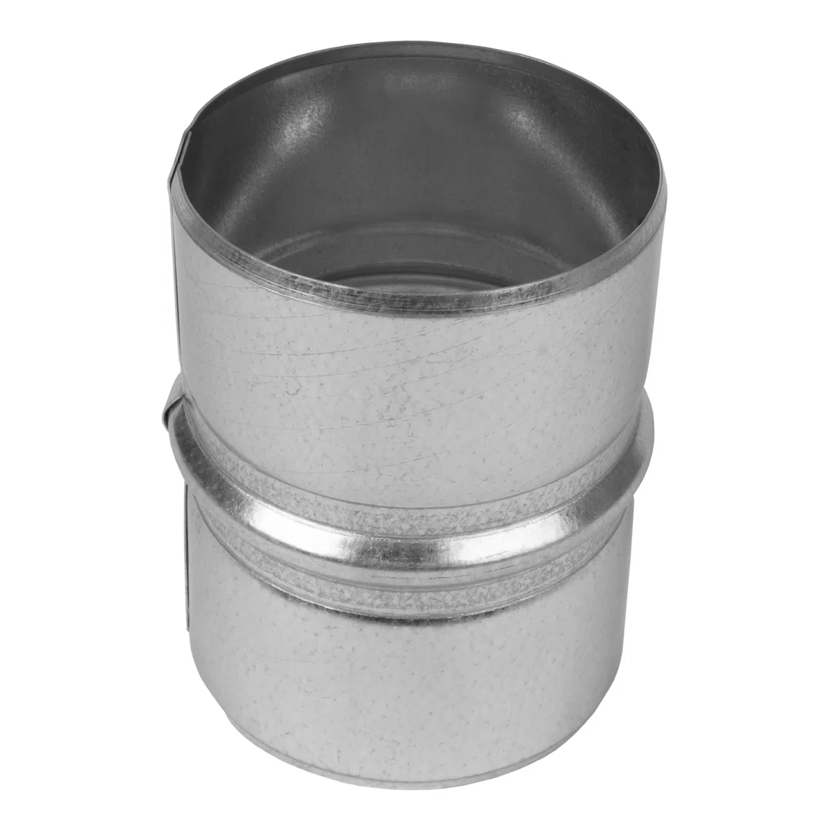 Repa Market - Connettore per tubo di ventilazione 80mm - in acciaio zincato, rotondo, per climatizzatore, adattatore per tubo di scarico - connessione interna ed esterna, tubo flessibile, tubo di