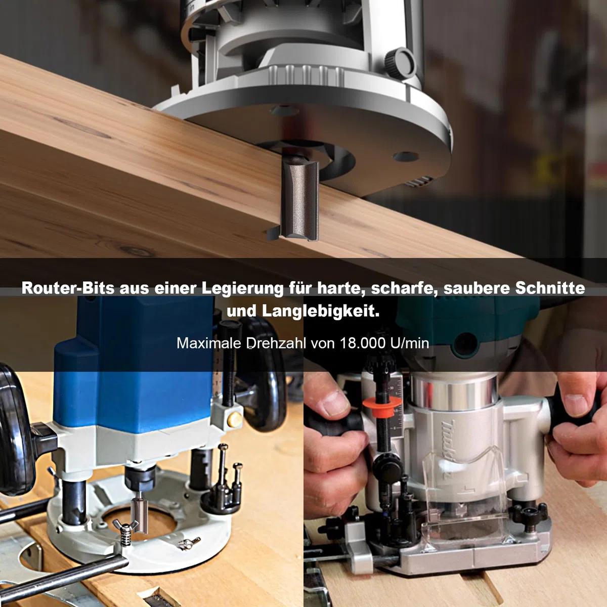 Fresa con bordi a gambo da 6 mm, Ø 18 mm, lunghezza di lavoro 30 mm, lama in carburo maneggevole, durevole e affilata per la lavorazione del legno, fai da te a casa