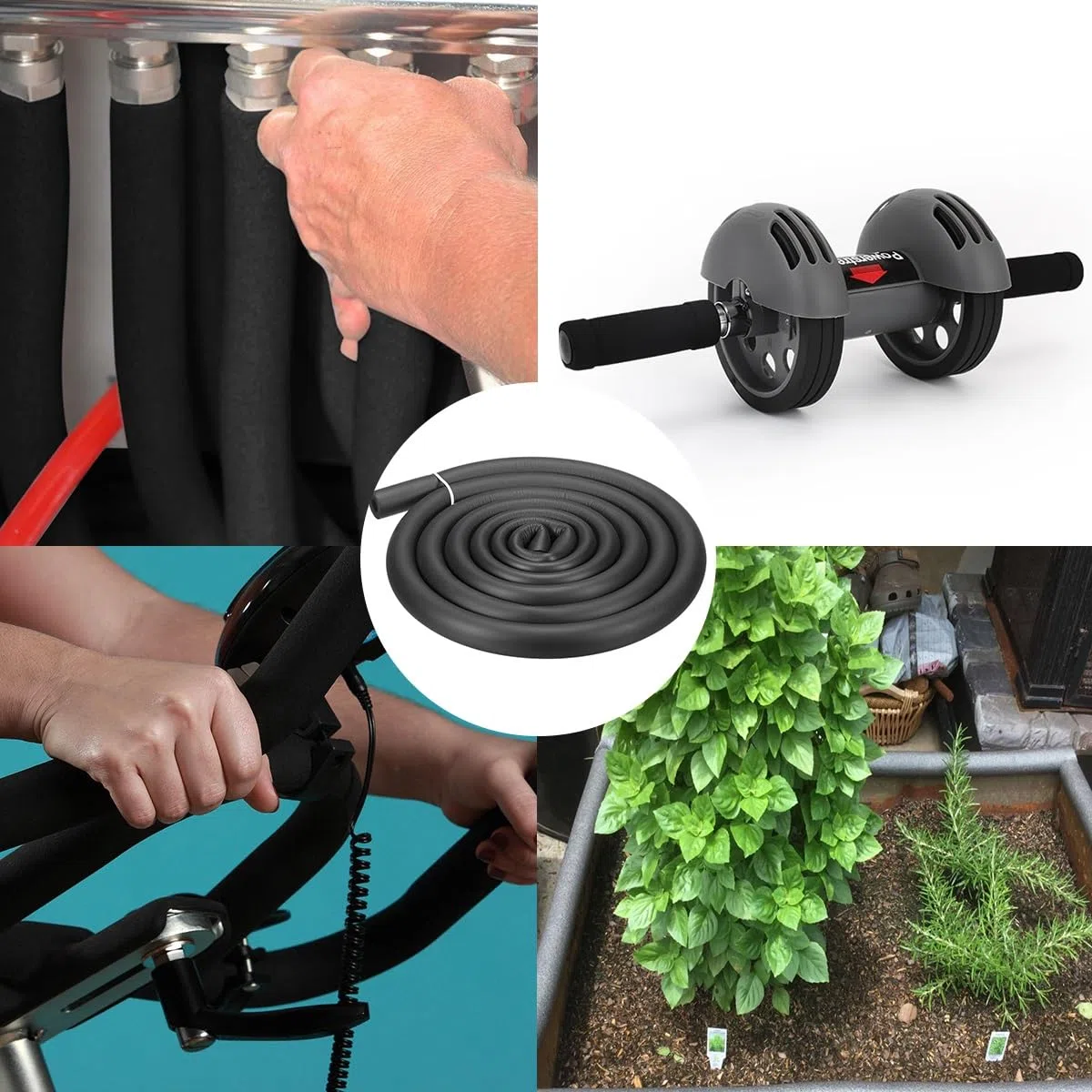 Generico Tubo Isolamento Tubi in Schiuma, Gomma Isolamento Tubo Rivestimento, Tubi in Gommapiuma Tubolare per Trampolino Maniglia della Macchina da Esercizio e Portapacing(Blu,6mm x 15mm x 2.0m)