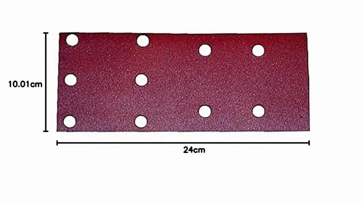 Makita P-42905 - Pack 10 lijas perforadas 100x240 mm para BO4566-BO4563 grano 120