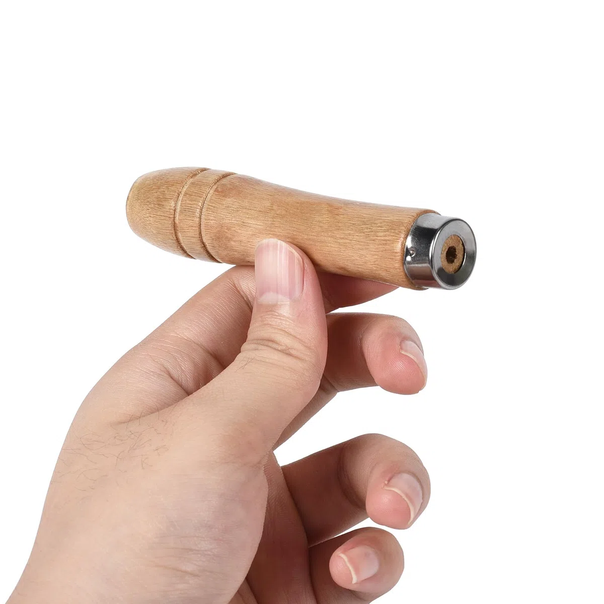 SagaSave 10 manici per lima in legno, per lavori artigianali, manico di sicurezza con anelli di sicurezza in metallo, manico per lima e lima di ricambio durevole (90 mm)