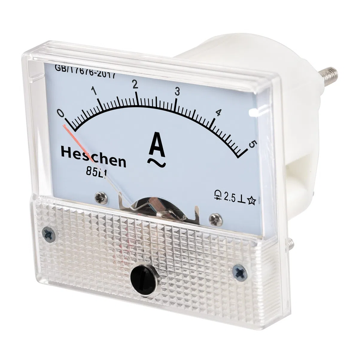 Heschen 85L1-5A - Misuratore di corrente rettangolare a pannello, amperometro, AC 0-5A, classe 2,5