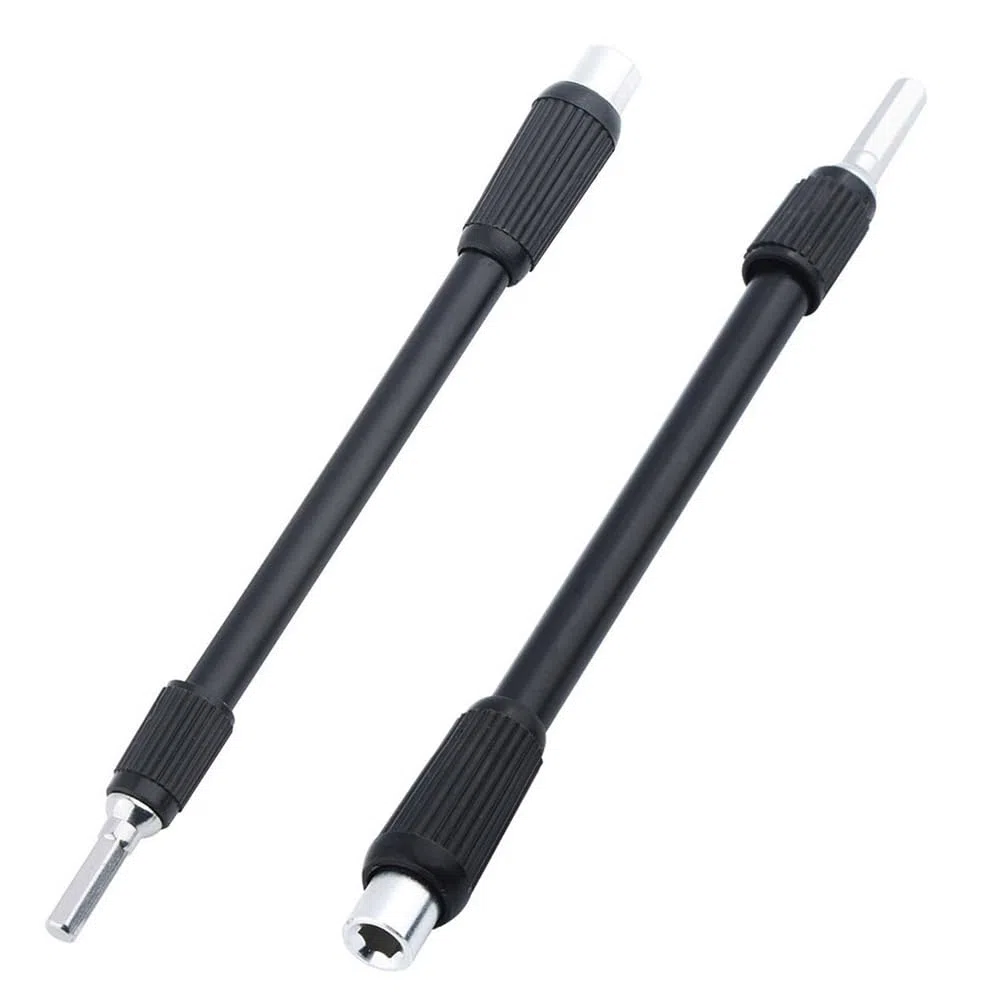 2 pezzi barra di estensione flessibile albero magnetico esagonale presa per cacciavite di precisione 4 mm supporto punte
