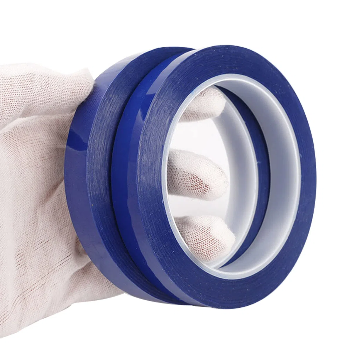 2 rotoli Nastro ad Alta Temperatura,Nastro Termico Blu,ad alta temperatura nastro in PET con adesivo in silicone,per Chipset di Stampa,Auto Ufficio Scuola DIY(10mm*33m)