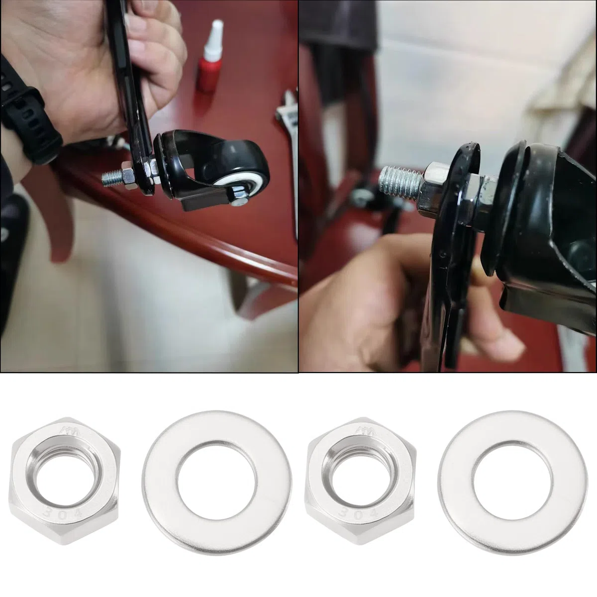 OTOTEC 20 Set BSF Rondella Dado 5/16 Rondella In Acciaio Inossidabile 304 Rondella Di Bloccaggio Bullone Compatibile Con Austin Seven Testata Mobili