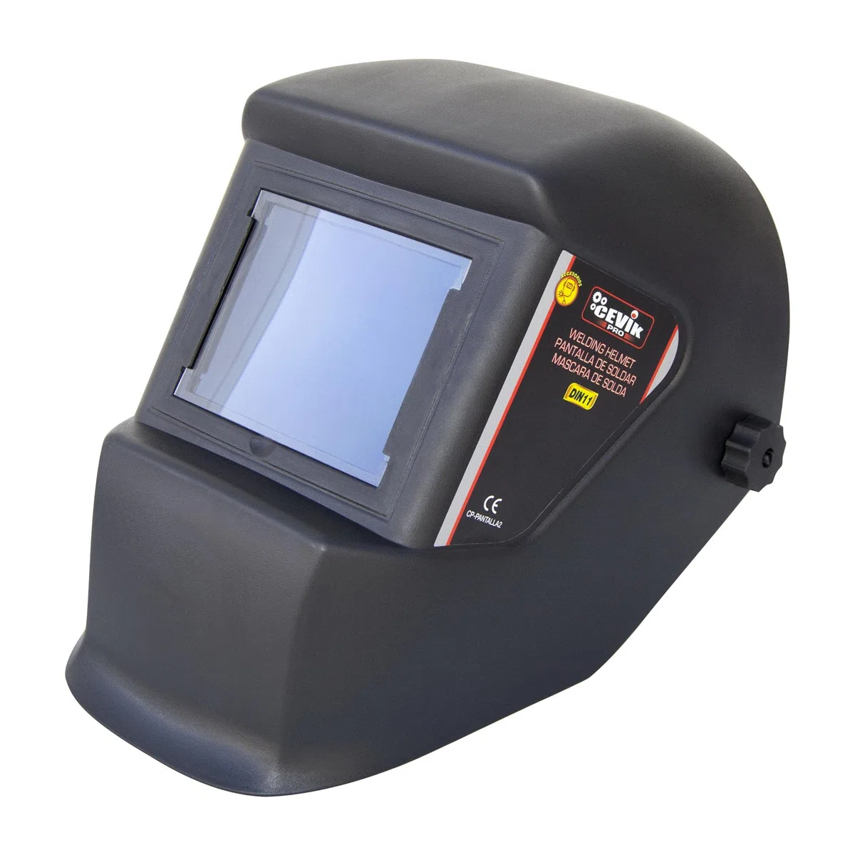 CEVIK PRO - CP-PANTALLA2 - Casco Saldatura Professionale con Cristallo DIN11 - Maschera per Saldatura con Finestra 50x115mm - Maschera da Saldatore Resistente per MMA/TIG/MIG