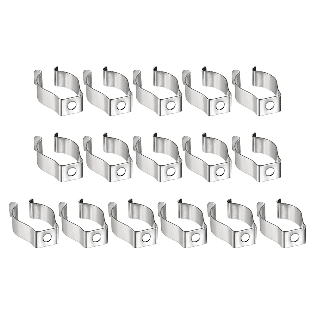 PATIKIL T8 U Clip Supporto Staffa, 16pz Nichel Manganese Acciaio Lampada Tubo Supporto Sostituzione Montaggio Accessori per LED Luce Tubo Fluorescente