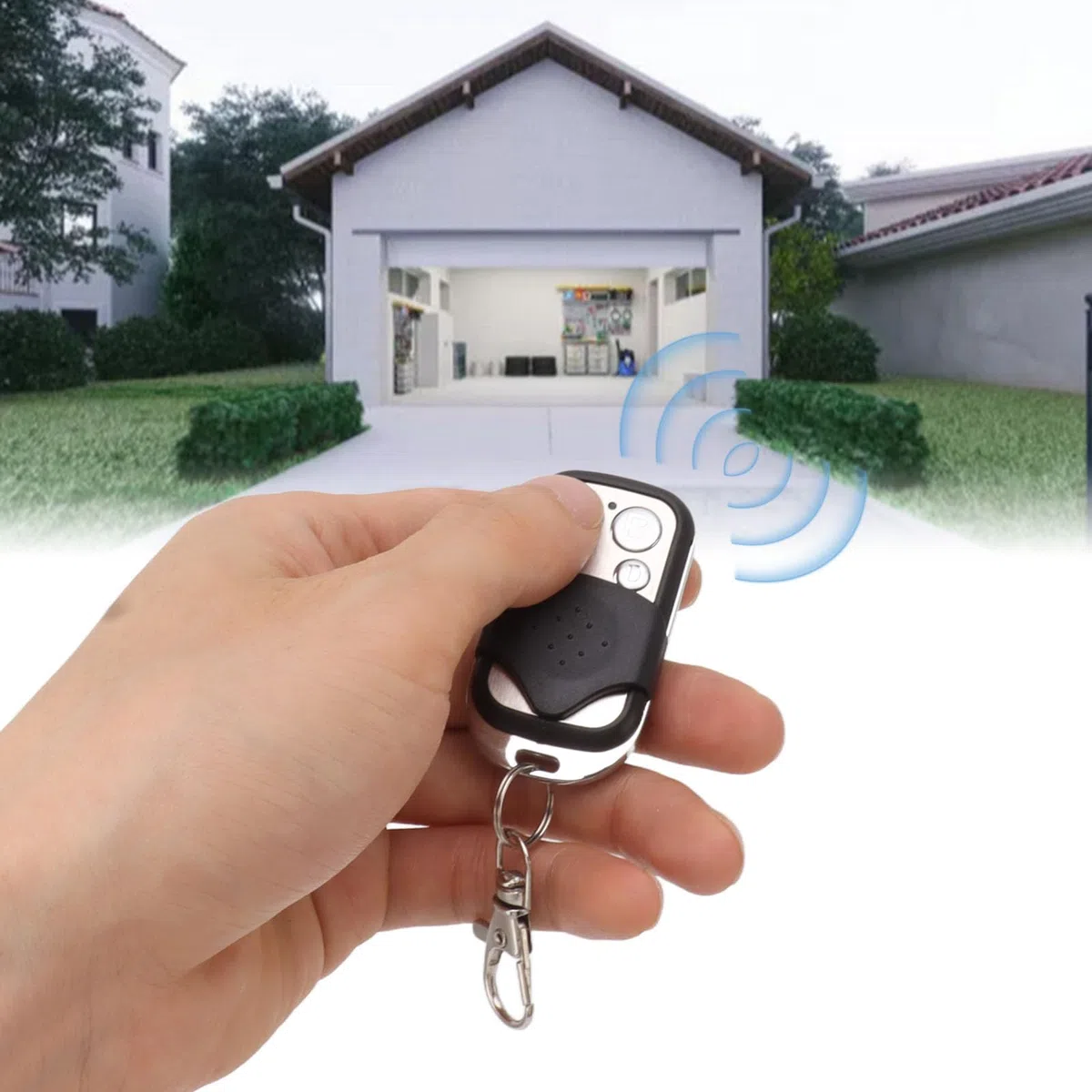 Telecomando Universale per Porta del Garage, 433 MHz Previene le Interferenze Telecomando per Porta del Garage 4 Pulsanti Alta sensibilità Alla Pompa 'acqua per Antifurto